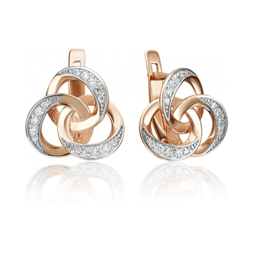 

Серьги из красного золота с фианитом PLATINA jewelry 02-3515-00-401-1110-23, 02-3515-00-401-1110-23