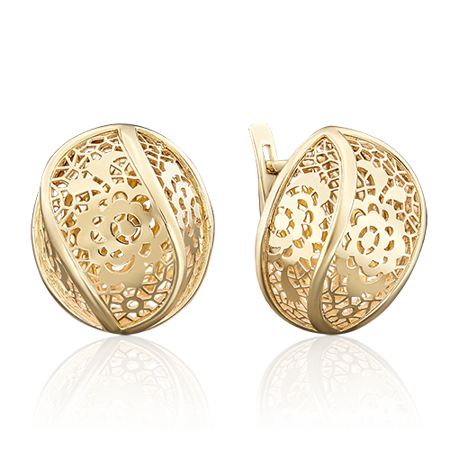 

Серьги из желтого золота PLATINA jewelry 02-3533-00-000-1130-48, 02-3533-00-000-1130-48