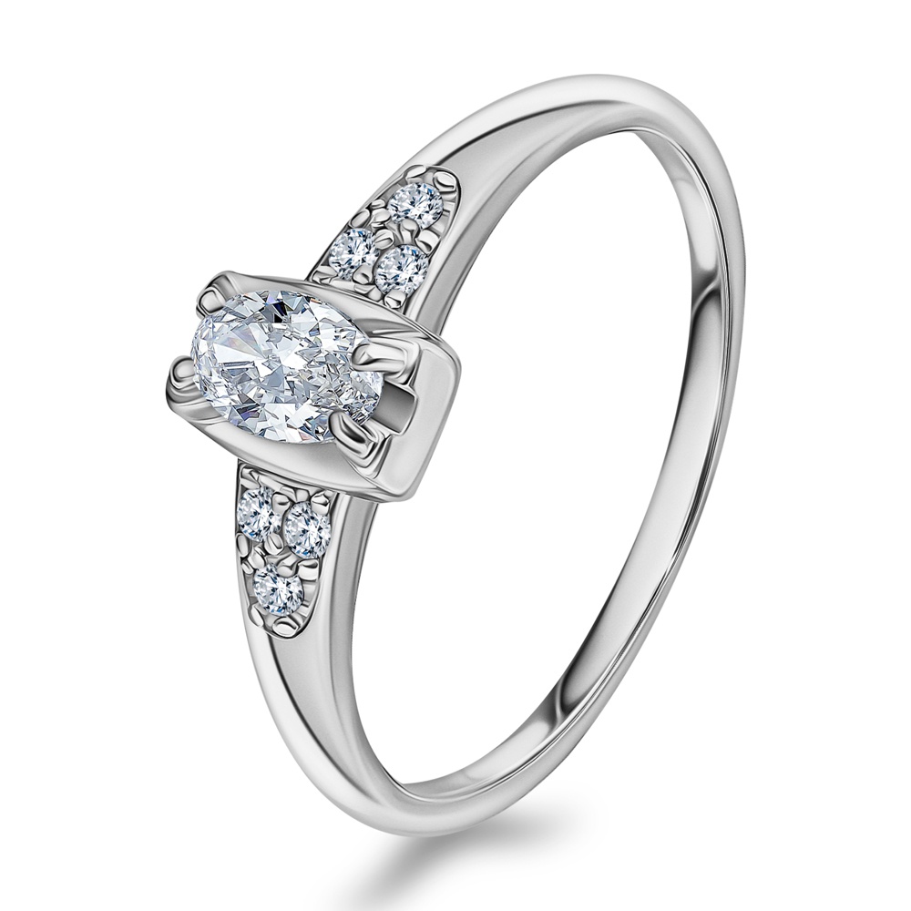 

Кольцо из серебра р.  585Gold 701014519, фианит, 701014519