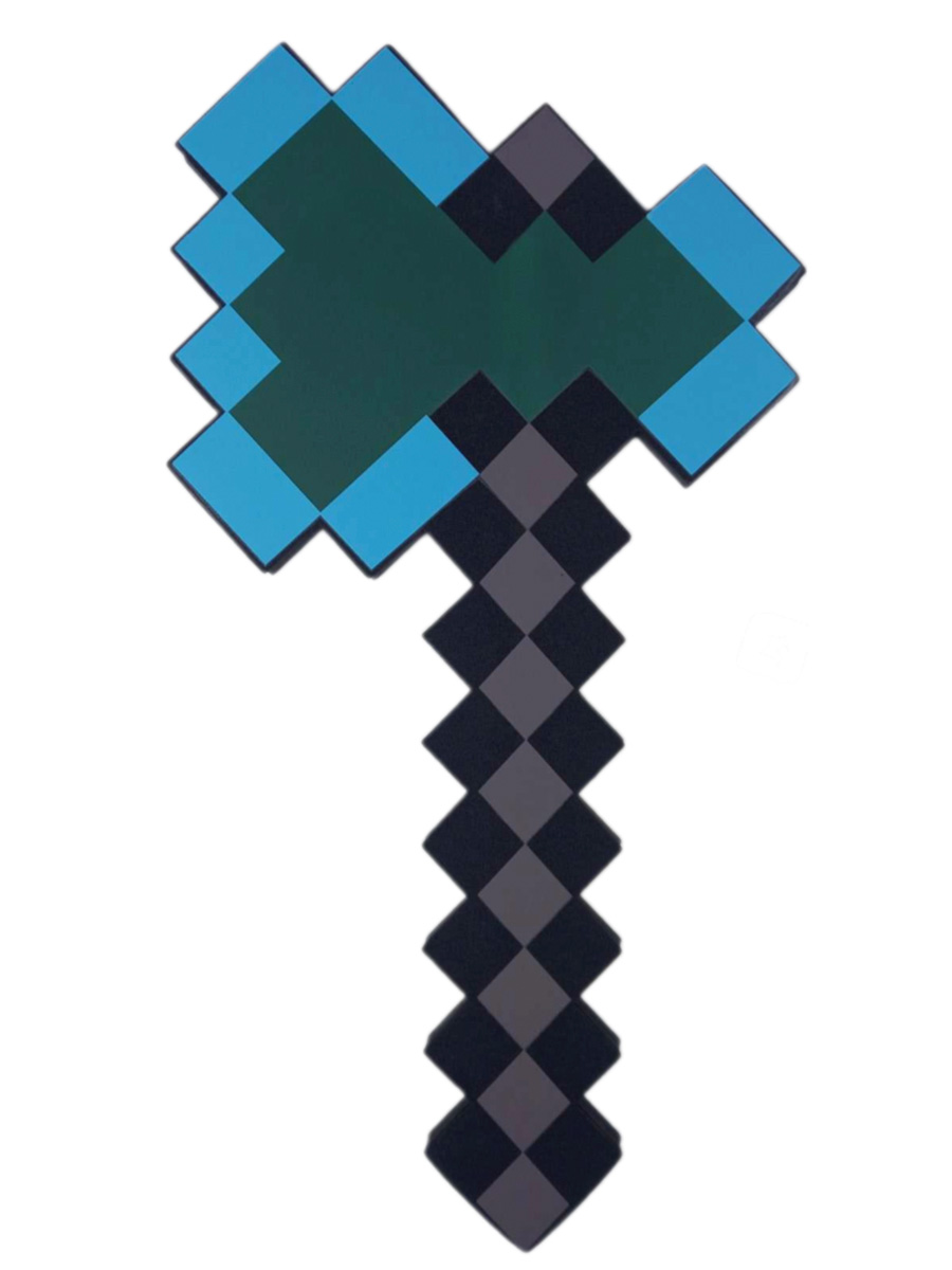 Алмазный топор Майнкрафт Minecraft 41 см(игрушка) сувенирное оружие топор кирка из игры длина 21 5 см