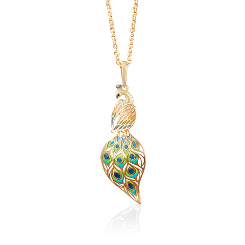 

Подвеска из желтого золота с эмалью PLATINA jewelry 03-2683-00-000-1130-59, 03-2683-00-000-1130-59