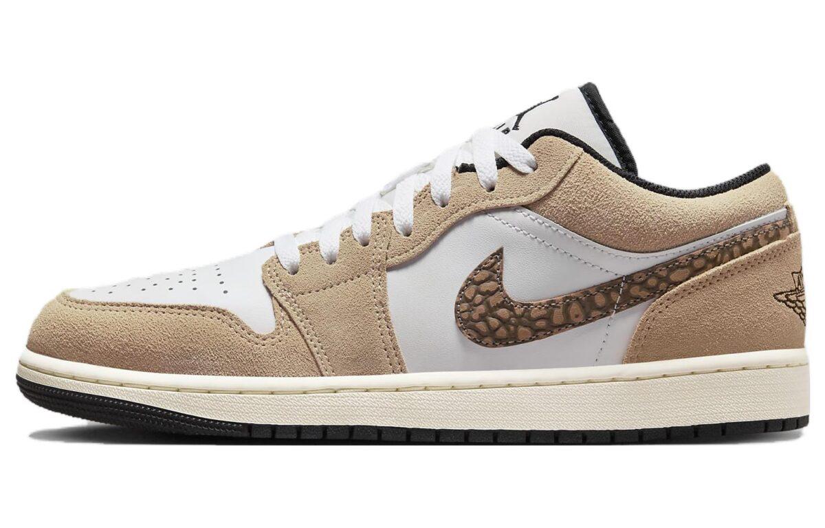 

Кеды унисекс Jordan Air Jordan 1 Low SE Brown Elephant бежевые 44.5 EU, Бежевый, Air Jordan 1 Low SE Brown Elephant