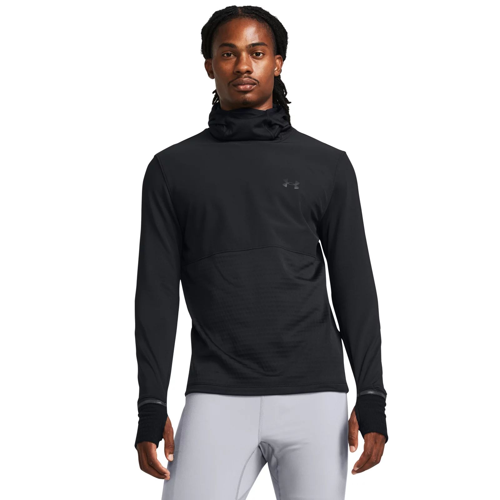 Лонгслив мужской Under Armour Qualifier Cold Hoody черный MD