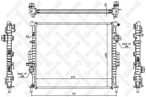 

Радиатор охлаждения Stellox 1026464SX
