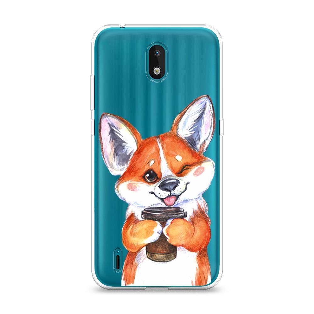 

Чехол на Nokia 1.3 "Корги с кофе", Оранжевый;белый, 123950-4