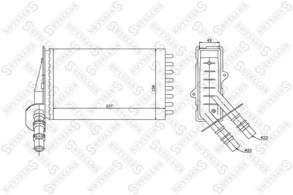 

Радиатор печки Stellox 1035043SX