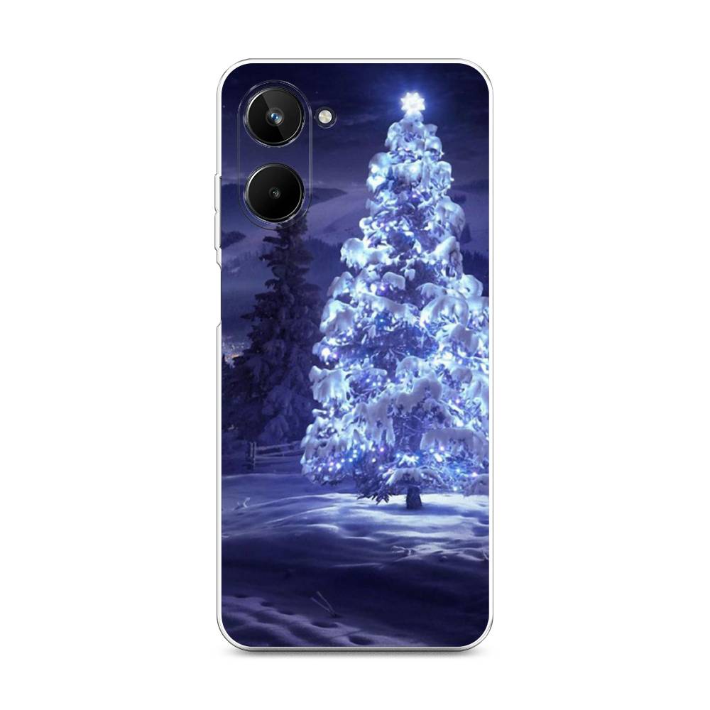 

Чехол на Realme 10 4G "Зима 4", Синий;черный;белый, 2512150-2