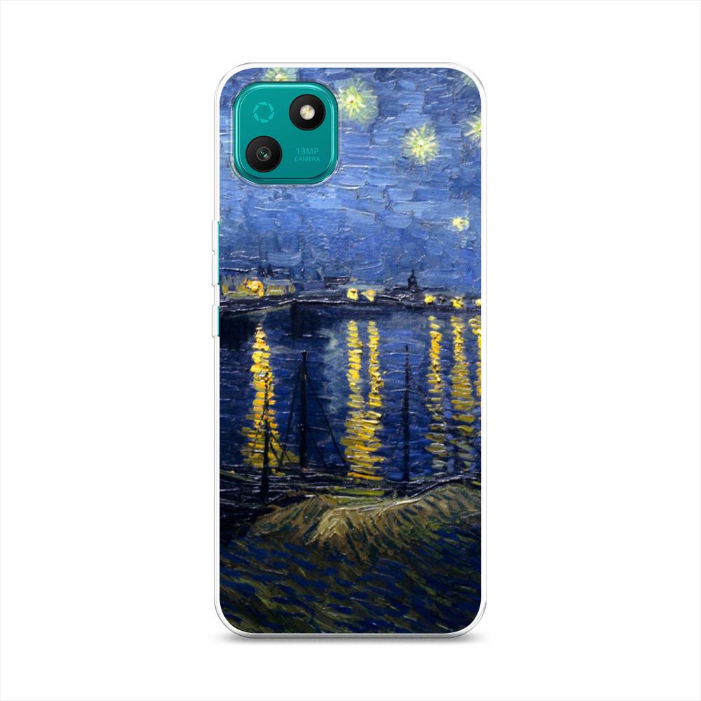 

Чехол на Wiko T10 "Звездная ночь над Роной", Синий;желтый, 3400250-4