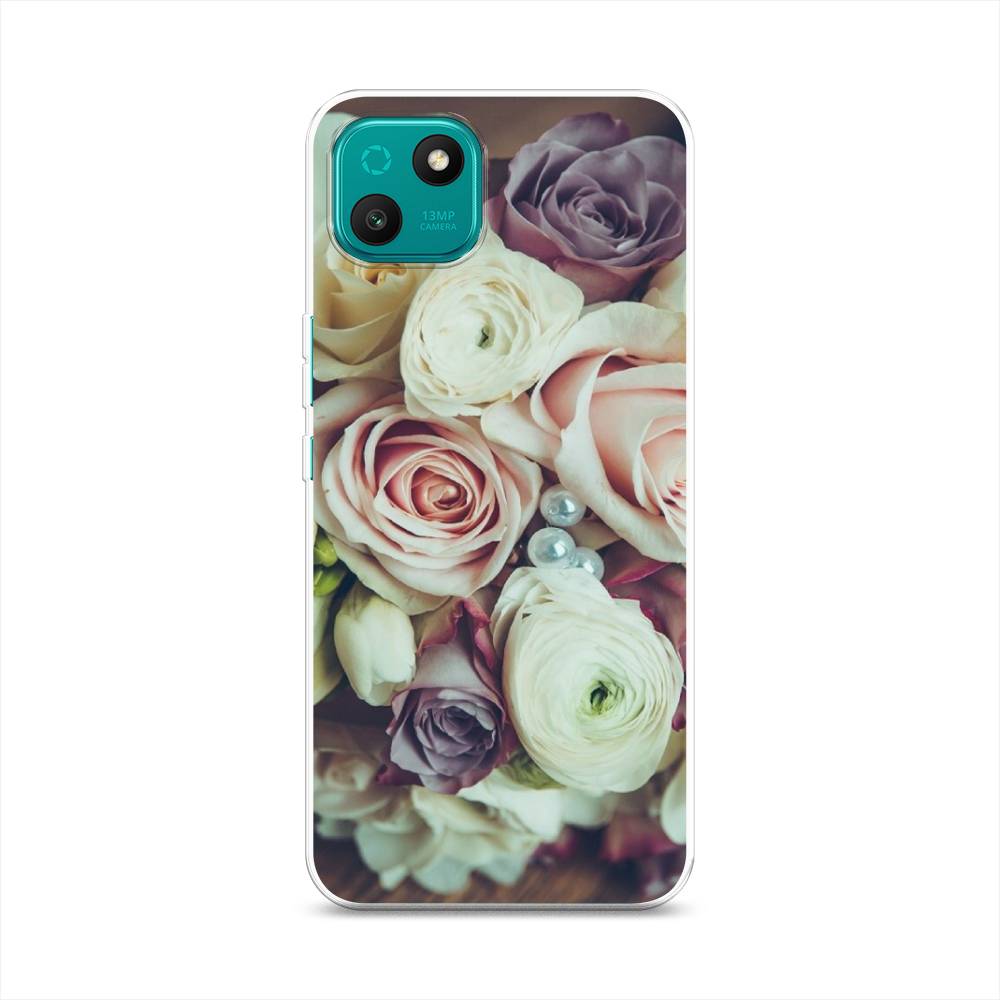 

Чехол на Wiko T10 "Свадебный букет", Белый;фиолетовый, 3400250-2