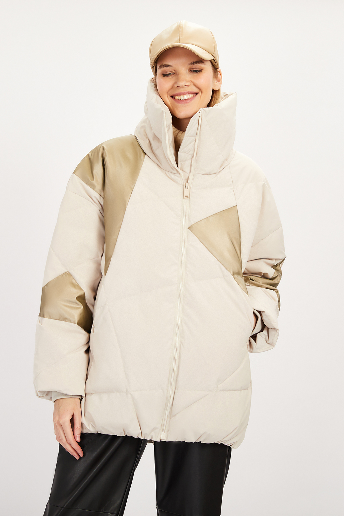 

Куртка женская Baon B0022540 бежевая 2XL, Бежевый, B0022540