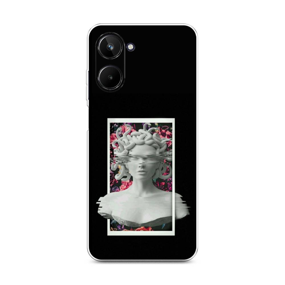 

Чехол на Realme 10 4G "Web Punk Медуза Горгона", Черный;серый, 2512150-6