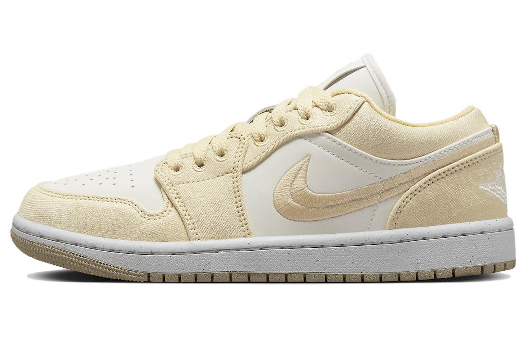 

Кеды унисекс Jordan Air Jordan 1 Low SE Canvas бежевые 38 EU, Бежевый, Air Jordan 1 Low SE Canvas
