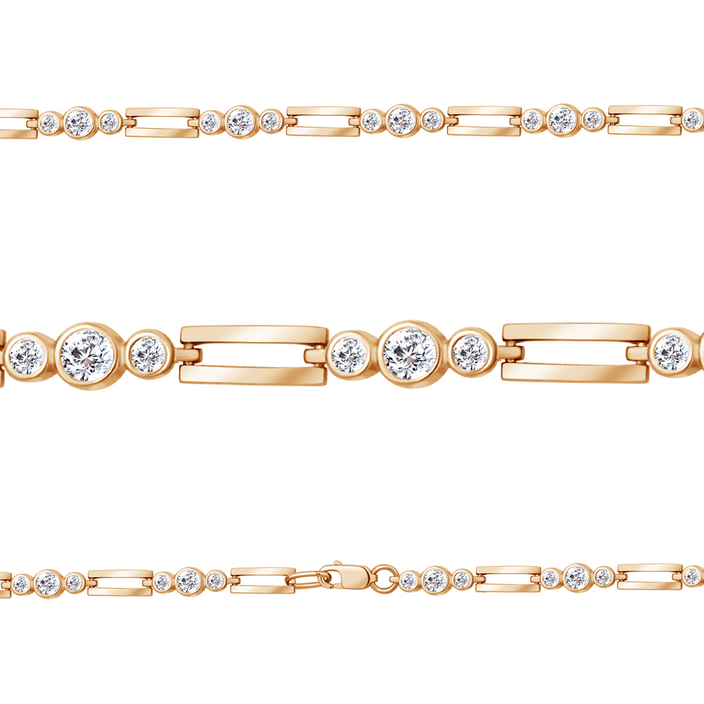 

Браслет из серебра р. 18 AQUAMARINE 74622А_925_з, 74622А_925_з