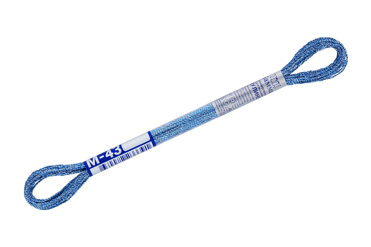 

Нитки Gamma мулине, NM металлик, 12х8 м, М-43 светло-синий