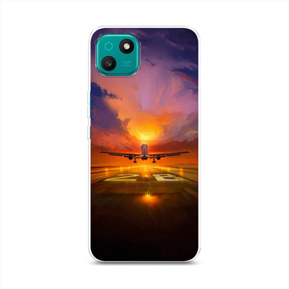 

Чехол на Wiko T10 "Самолет на посадке", Оранжевый;синий, 3400250-6