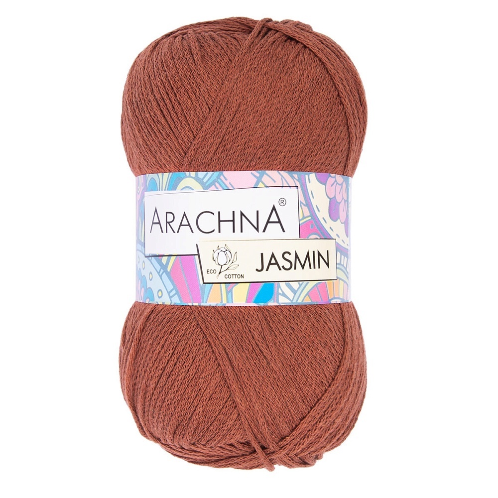 

ARACHNA Jasmin, хлопок, полиэстер, 5х100 г, 250 м, цвет 149 терракотовый