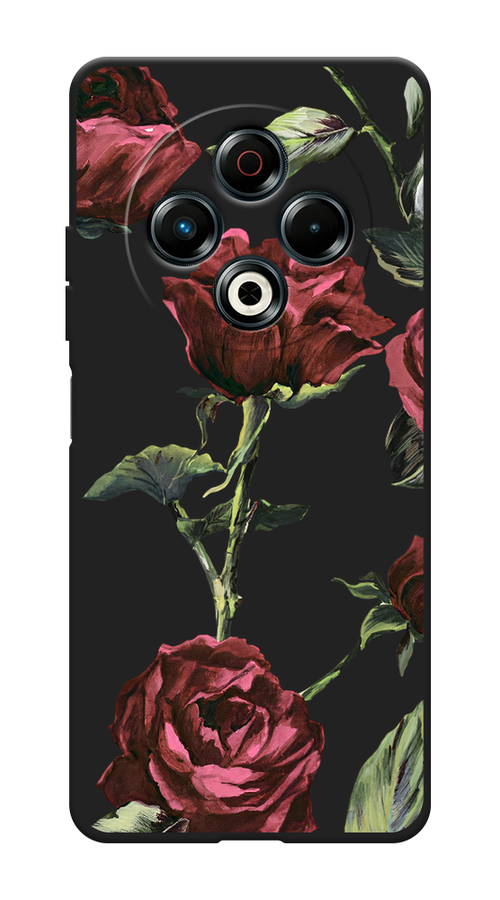 

Чехол Awog на Tecno Spark 30 "Бордовые розы фон", Бордовый, 309152-1