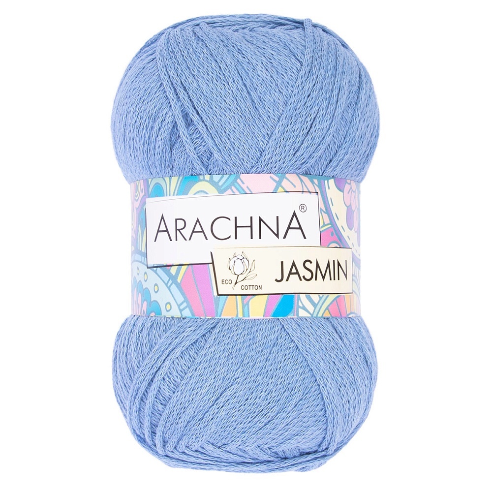 

ARACHNA Jasmin, хлопок, полиэстер, 5х100 г, 250 м, цвет 137 голубой