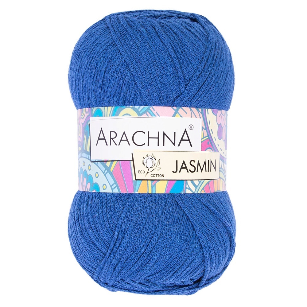 

ARACHNA Jasmin, хлопок, полиэстер, 5х100 г, 250 м, цвет 157 василек, Синий