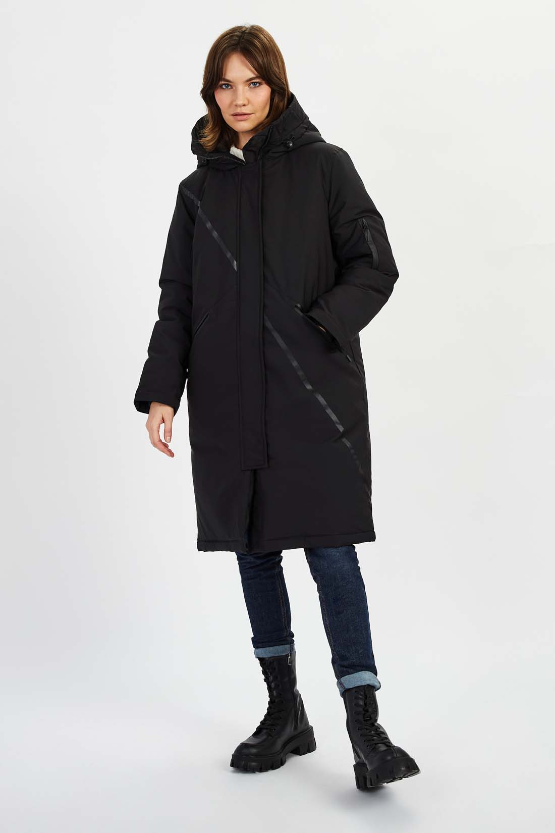 

Куртка женская Baon B0322521 черная 2XL, Черный, B0322521