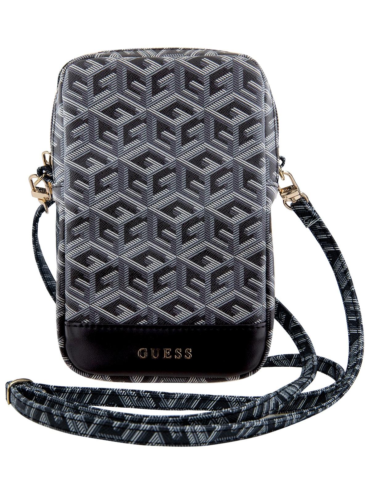 

Сумка для смартфона Guess Wallet Zipper Pouch G CUBE Black, Черный, PU Leather G CUBE