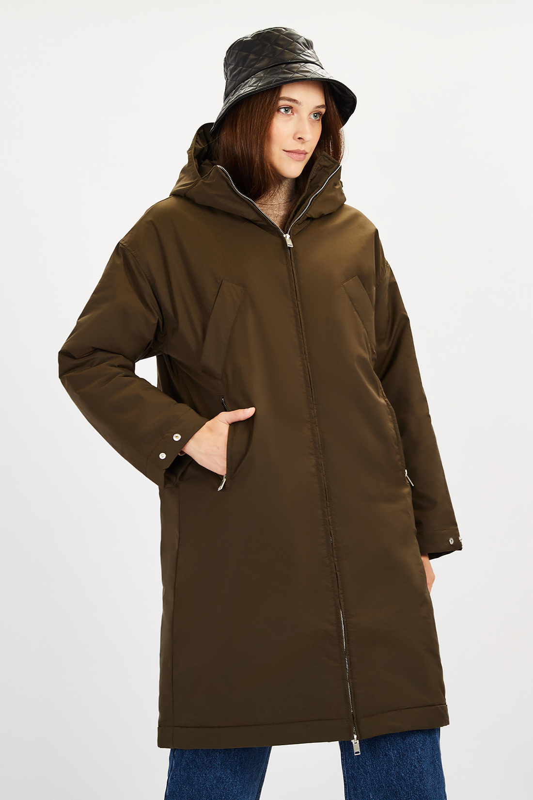 Пальто женское Baon B0322529 коричневое XL