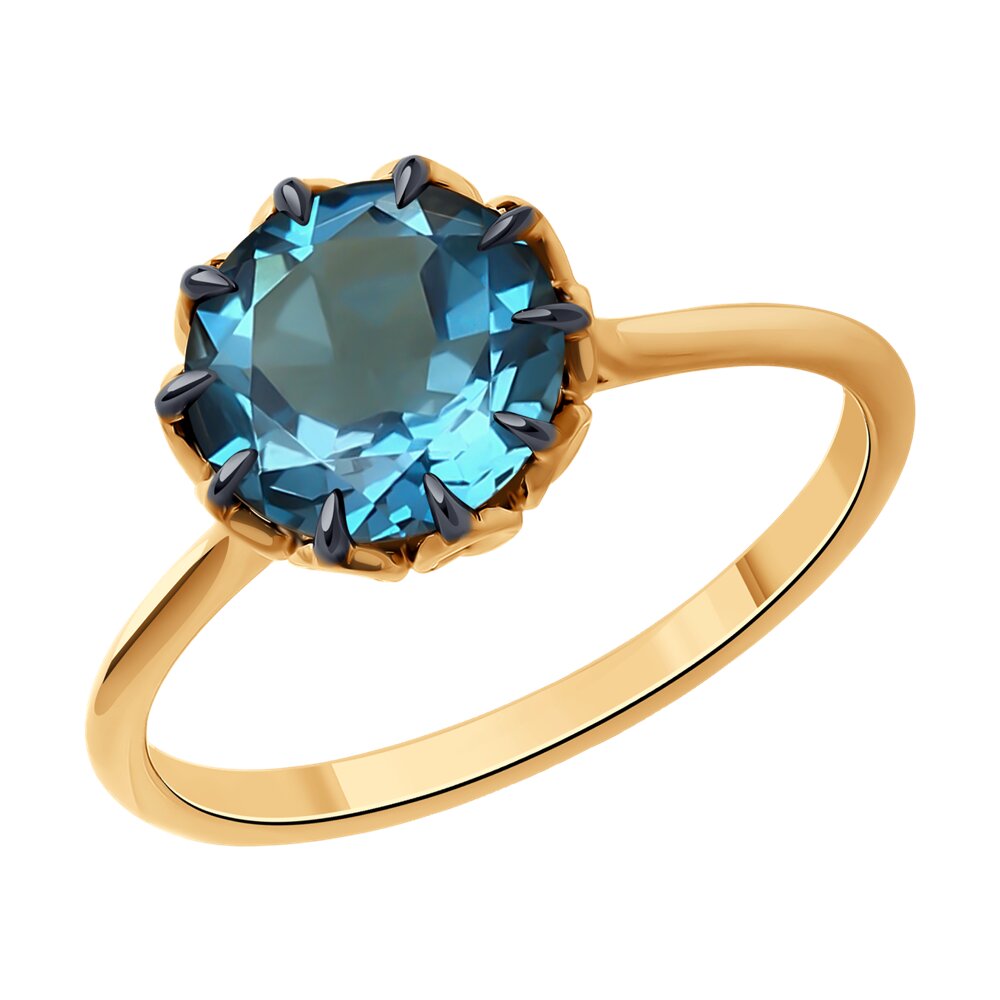 

Кольцо из золота р. 18,5 Diamant 51-310-01811-1, топаз, 51-310-01811-1