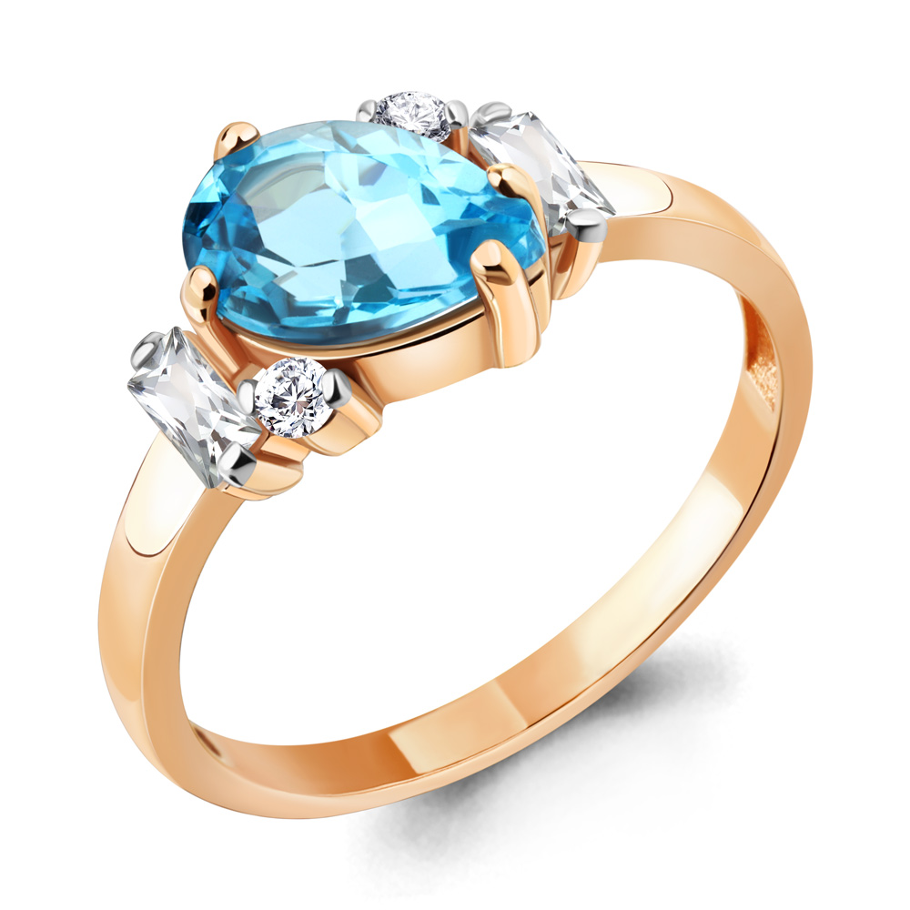 

Кольцо из серебра р. , AQUAMARINE 6726405А_925_з, 6726405А_925_з