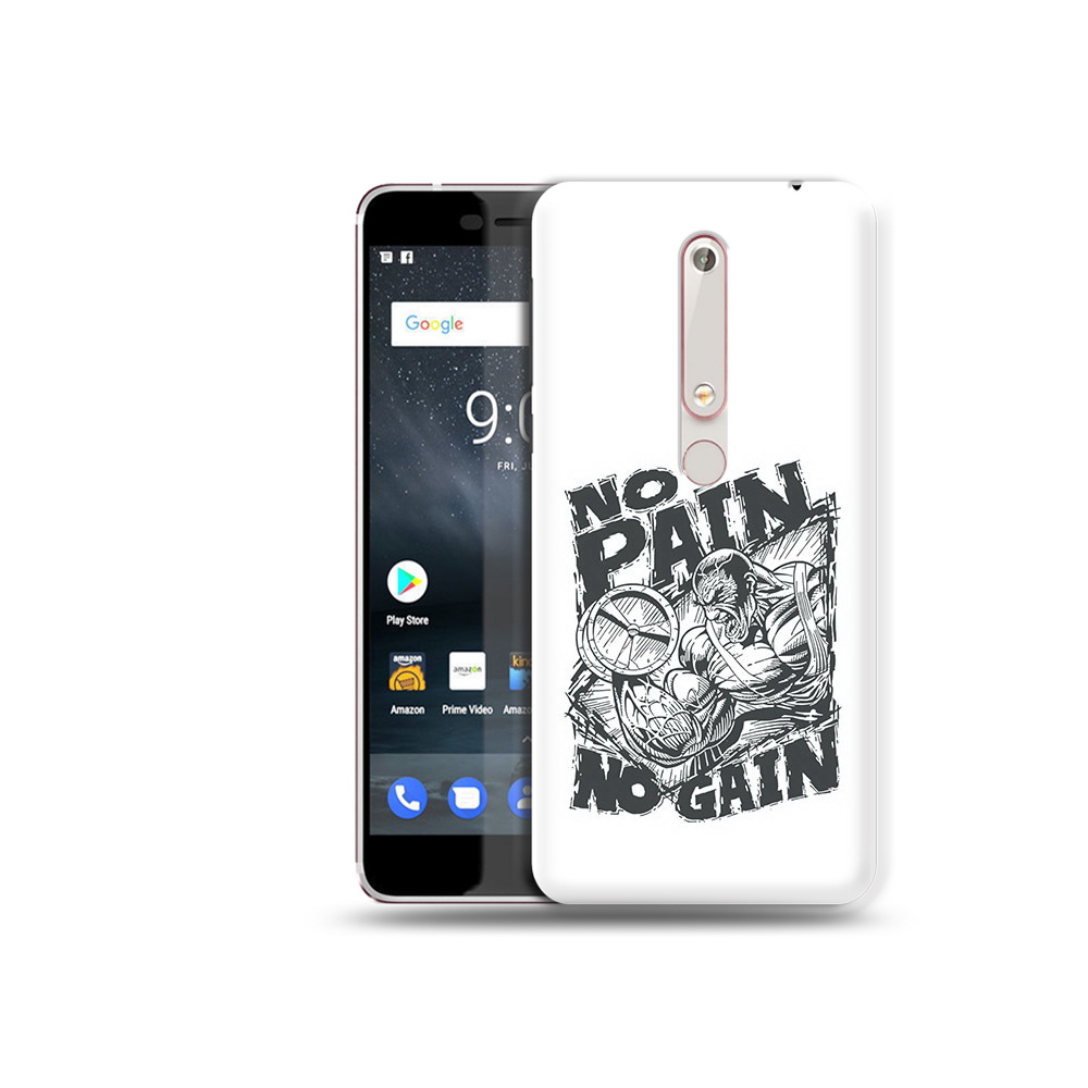 

Чехол MyPads Tocco для Nokia 6 бодибилдинг тяжелая работа, Прозрачный, Tocco
