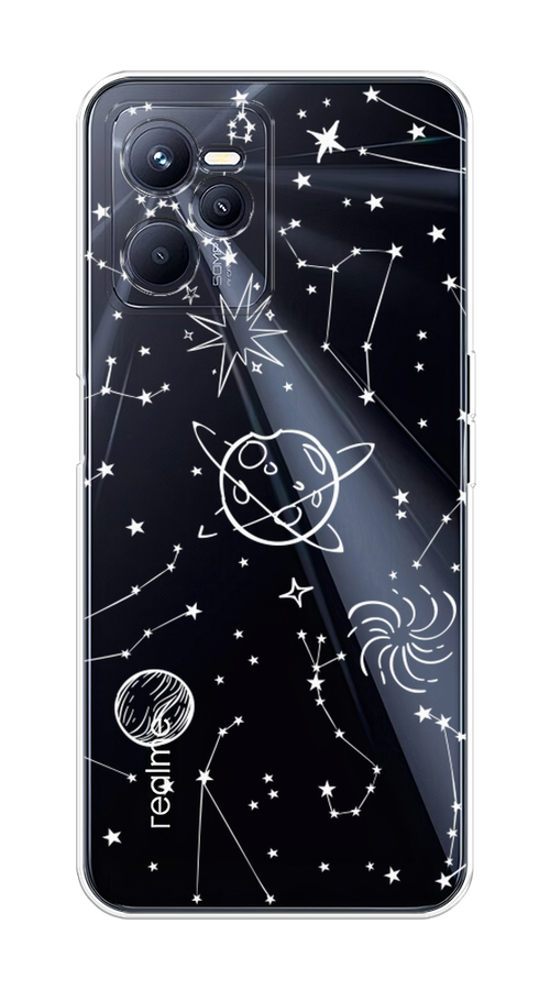 

Чехол на Realme C35 "Планеты в космосе", Белый, 259250-2