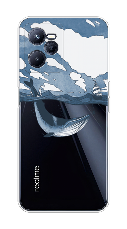 

Чехол на Realme C35 "Большой кит", Синий, 259250-1