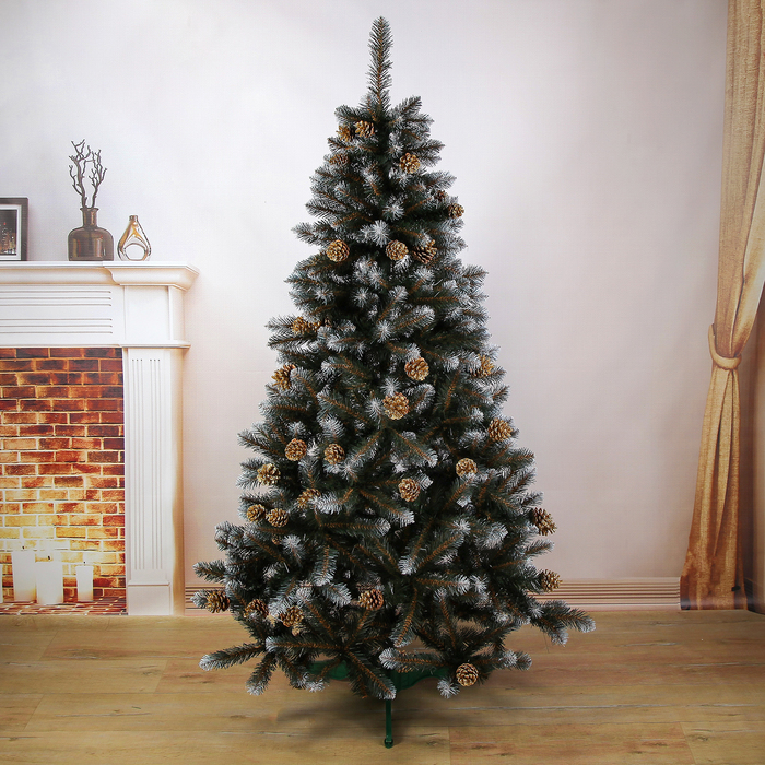 

Ель искусственная Элитная золото 4476063 180 см зеленая заснеженная, Элитная золото