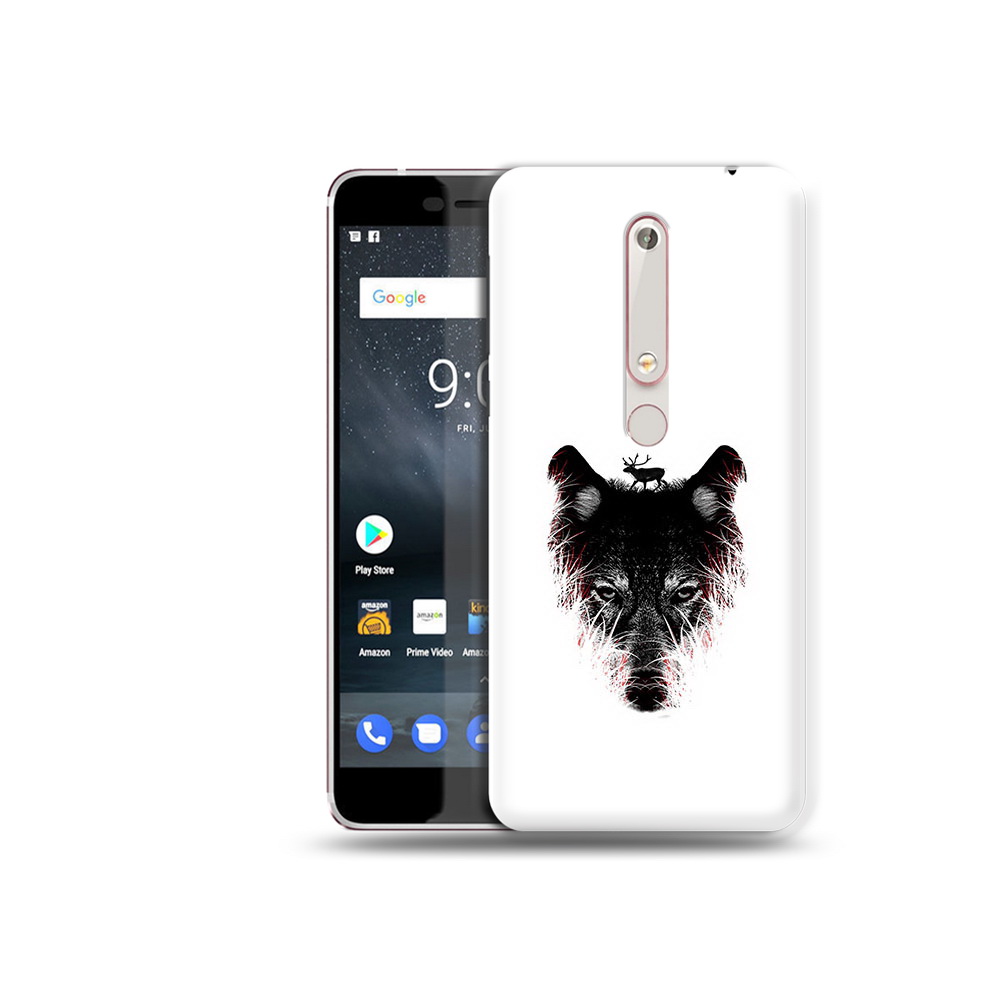 

Чехол MyPads Tocco для Nokia 6 волк в траве, Прозрачный, Tocco