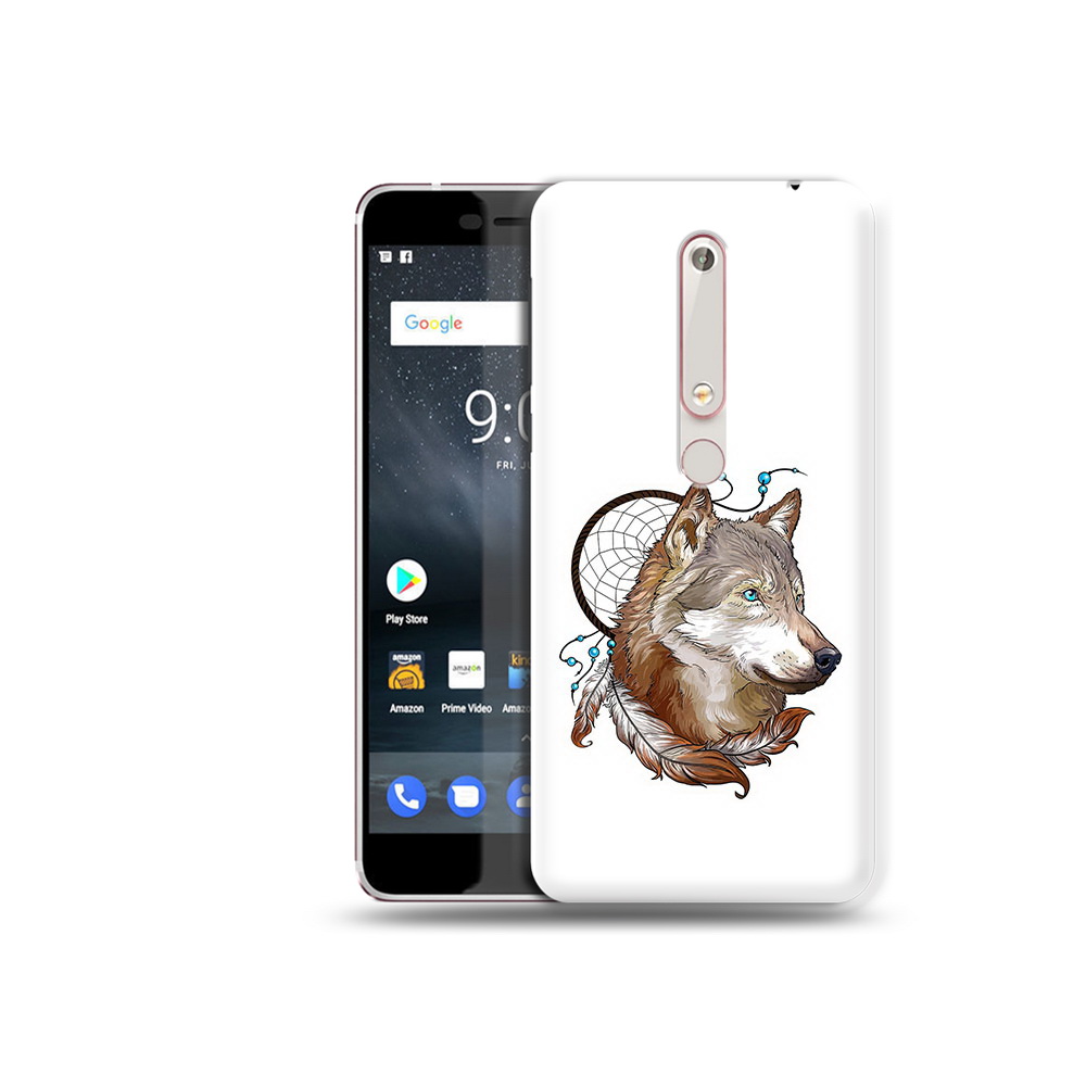 

Чехол MyPads Tocco для Nokia 6 волк и ловец снов, Прозрачный, Tocco