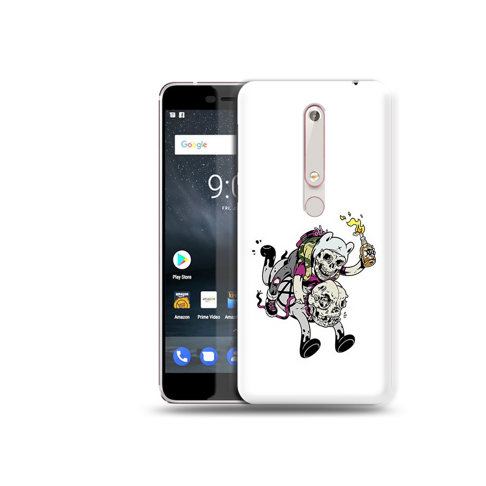 

Чехол MyPads Tocco для Nokia 6 время приключений скелеты, Прозрачный, Tocco