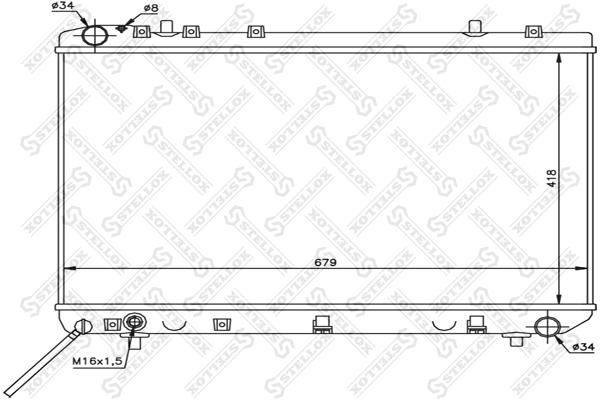 

10-25689-SX_радиатор системы охлаждения! Ssang Yong Korando/Musso 2.0-2.3i/2.9D 97>
