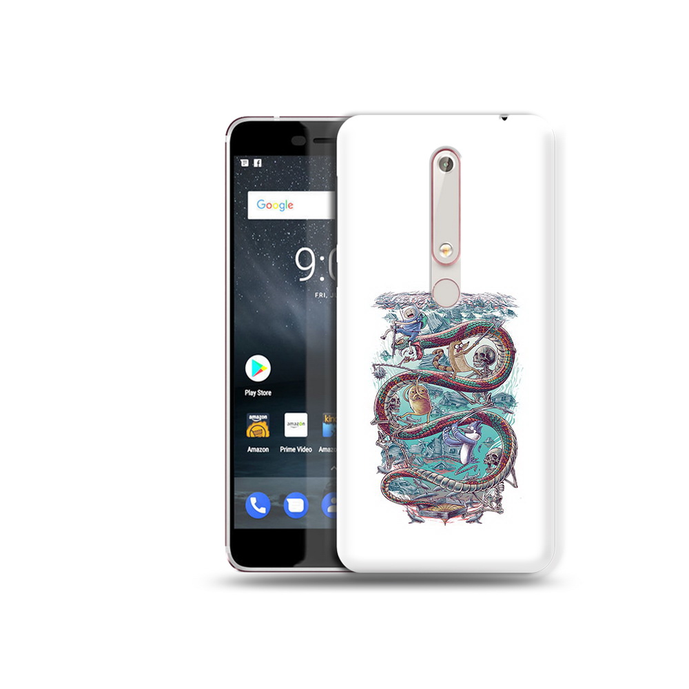

Чехол MyPads Tocco для Nokia 6 время приключений страшилка, Прозрачный, Tocco