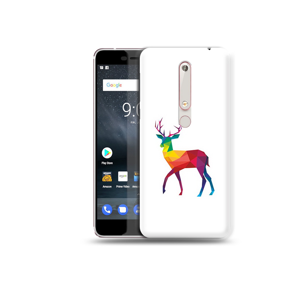 

Чехол MyPads Tocco для Nokia 6 геометрический олень, Прозрачный, Tocco