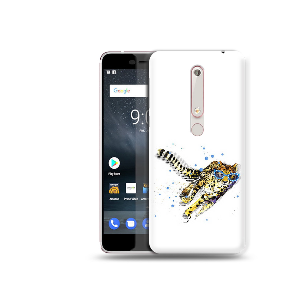 

Чехол MyPads Tocco для Nokia 6 гепард в очках, Прозрачный, Tocco