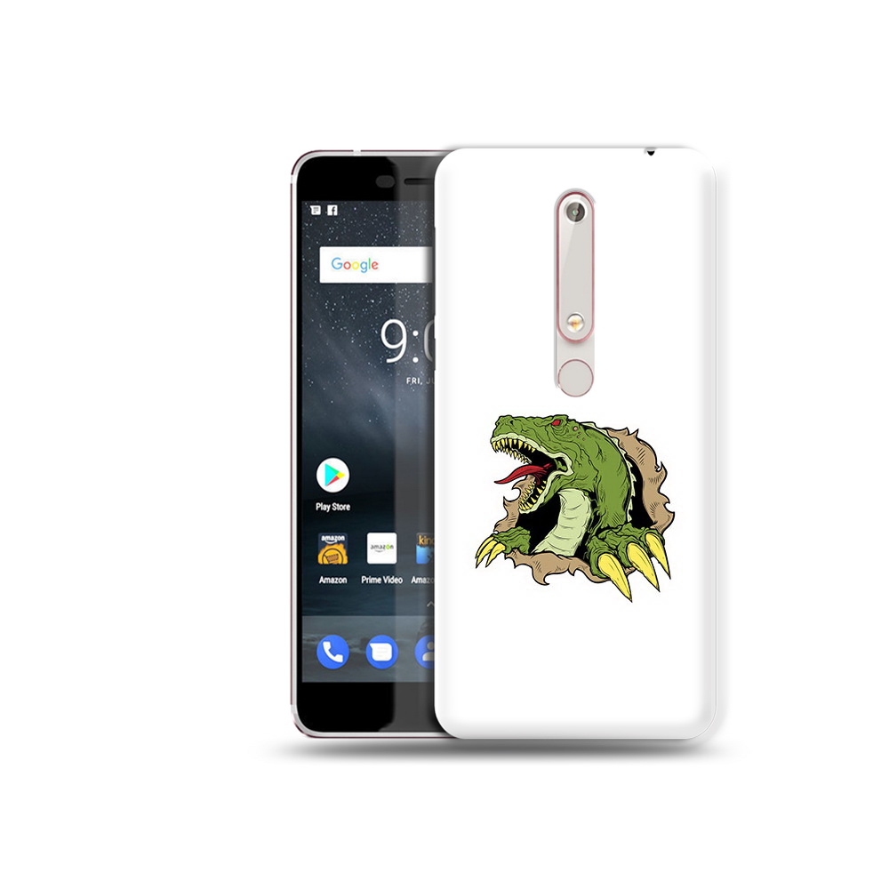 

Чехол MyPads Tocco для Nokia 6 годзила, Прозрачный, Tocco