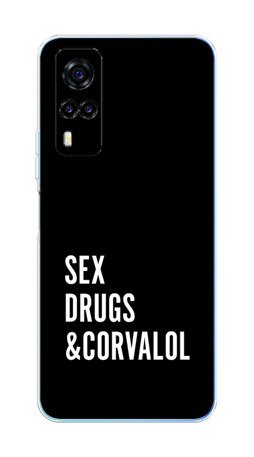 

Чехол на Vivo Y31 "Corvalol", Черный;серый;белый, 263750-6