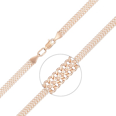 

Браслет из красного золота р. 17,5 PLATINA jewelry 22-0903-060-1110-17, 22-0903-060-1110-17