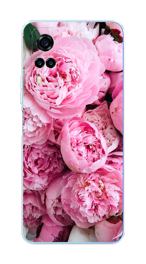 

Чехол на Vivo Y31 "Розовые пионы", Бежевый;розовый, 263750-2