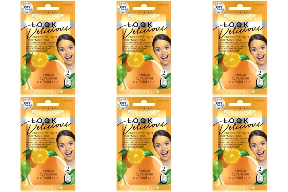 

Био-маска Eveline для лица Look Delicious Orange & Lime, 10 мл, 6 шт