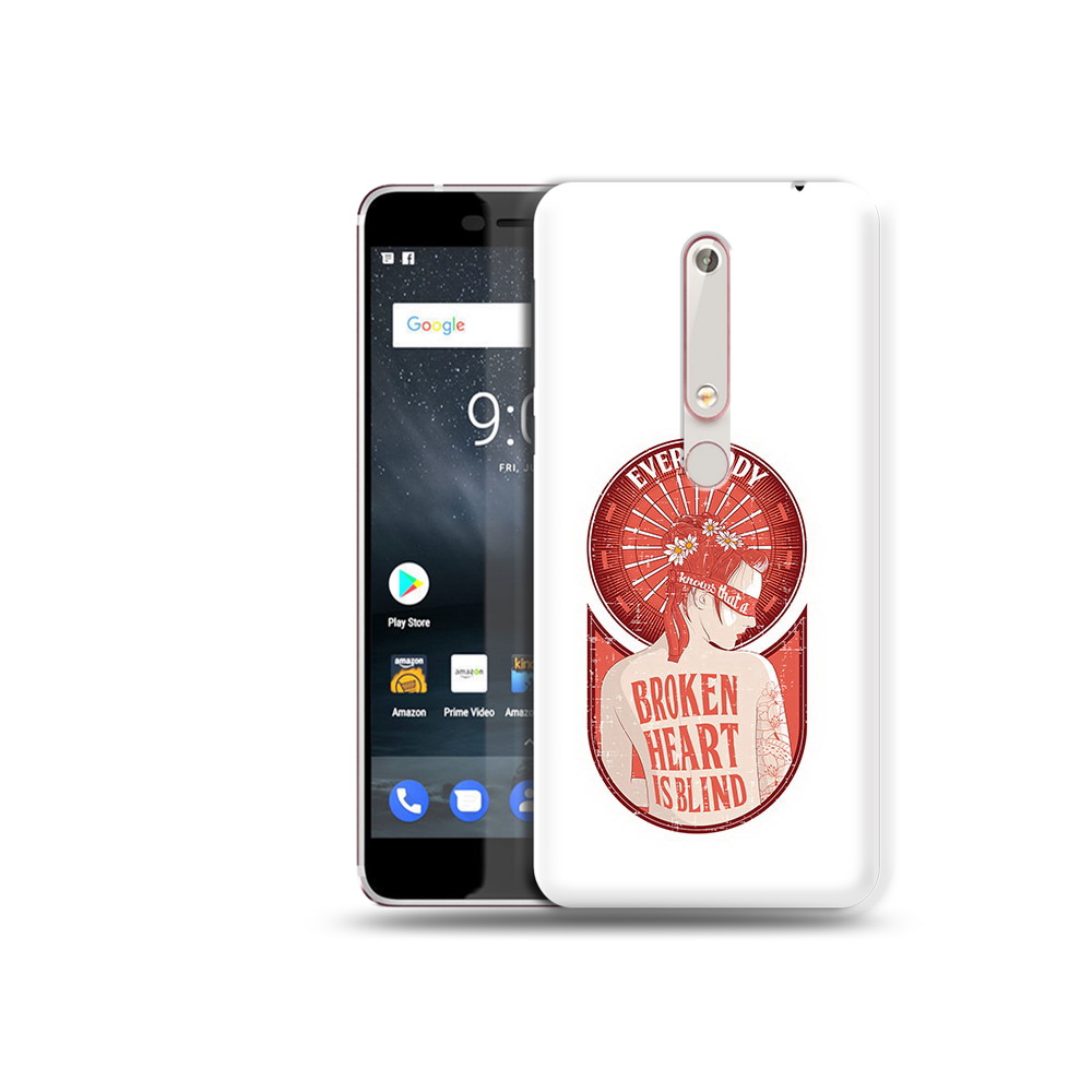

Чехол MyPads Tocco для Nokia 6 девушка разбитое сердце, Прозрачный, Tocco