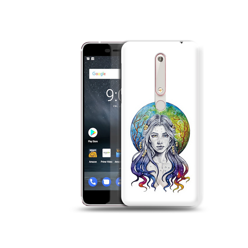 

Чехол MyPads Tocco для Nokia 6 девушка с красивыми волосами, Прозрачный, Tocco
