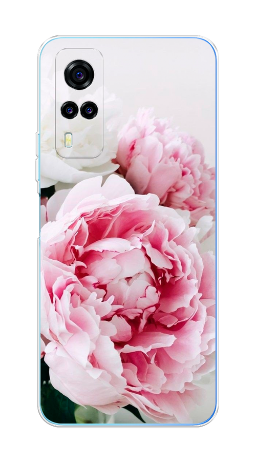 

Чехол на Vivo Y31 "Розовые и белые пионы", Розовый;белый, 263750-2