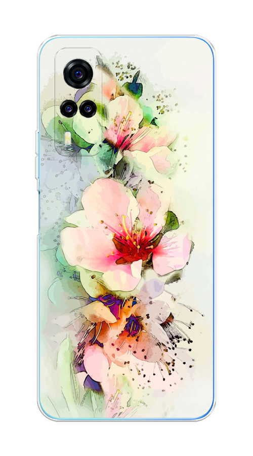 

Чехол на Vivo Y31 "Нежные цветы", Зеленый;розовый, 263750-2