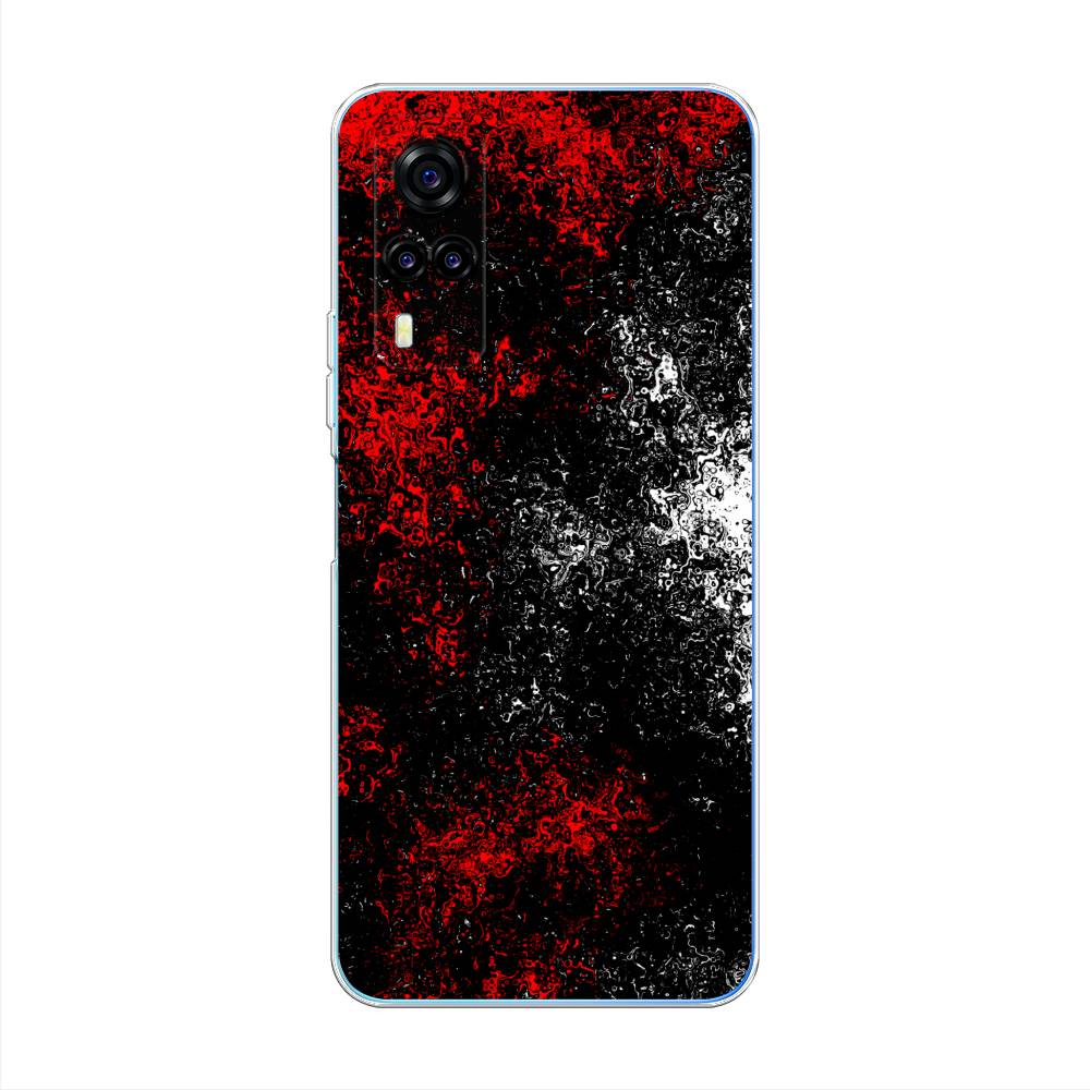 

Чехол на Vivo Y31 "Монотипия", Красный;черный;белый, 263750-3