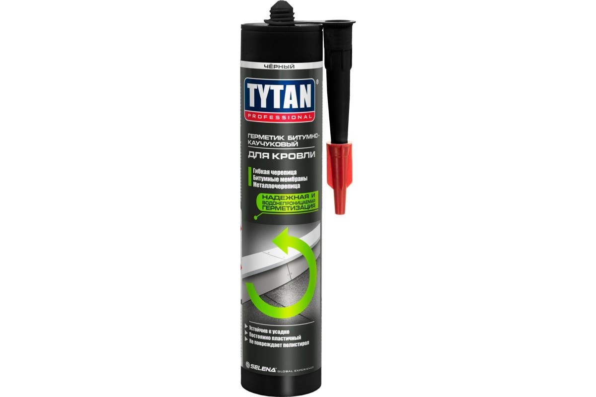 фото Титан герметик битумно-каучуковый для кровли черный (310мл) tytan professional